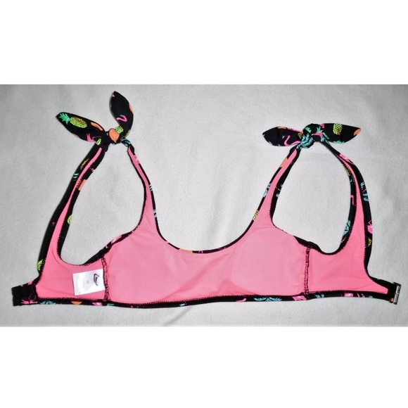 XHILARATION | Neon Tropical Print Bikini Top - Picture 4 of 6